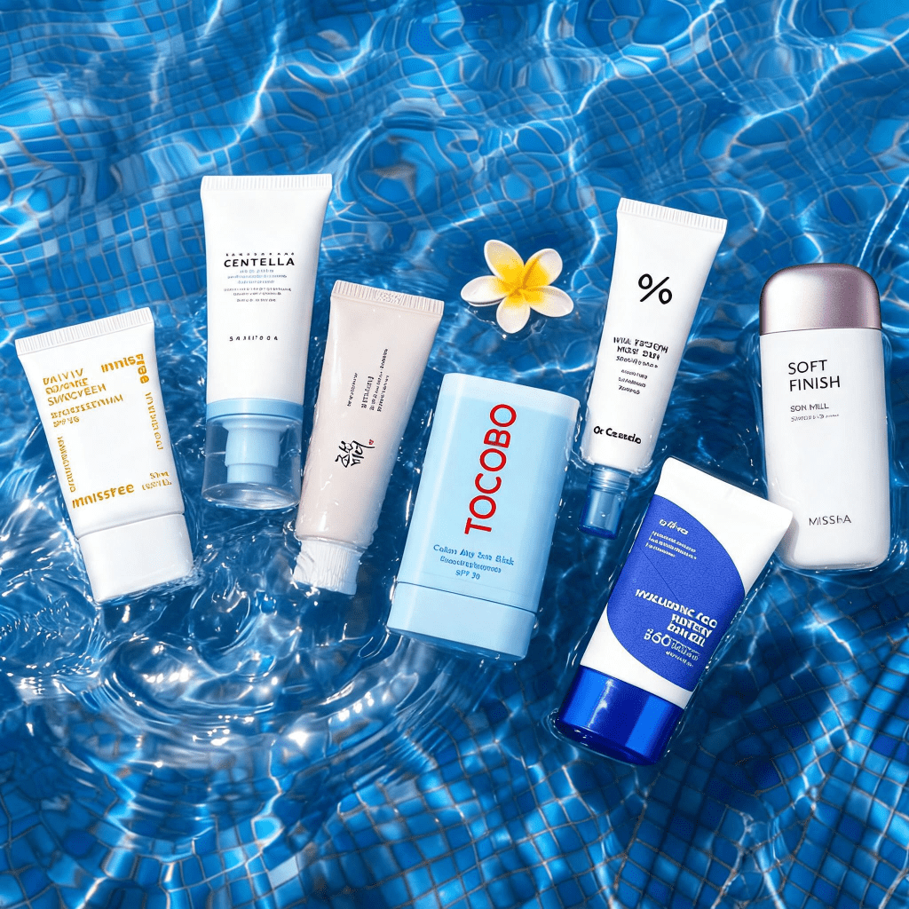 Dos d'une crème solaire coréenne montrant la mention SPF50+ PA++++ sur l'étiquette